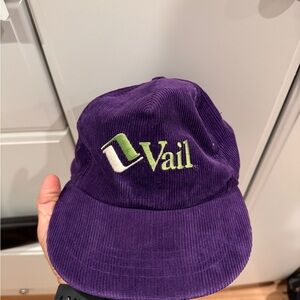 Vintage Purple Vail Corduroy Cap